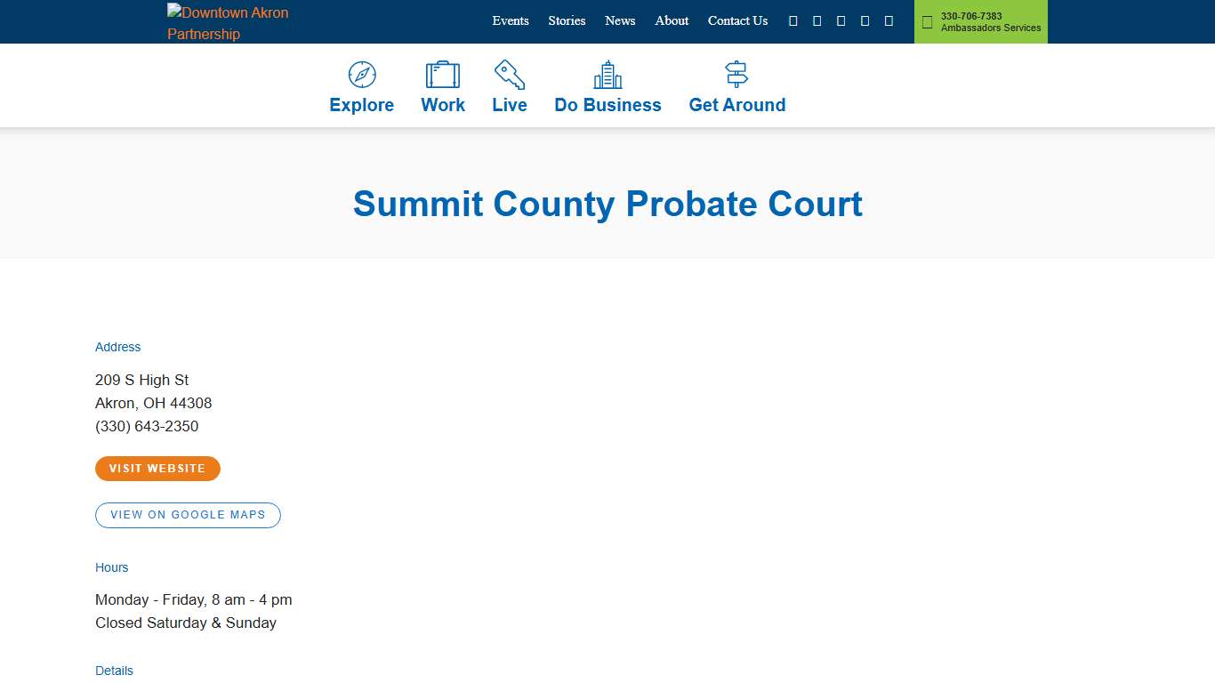 Summit County Probate Court | Downtown Akron Partnership | Akron, OH