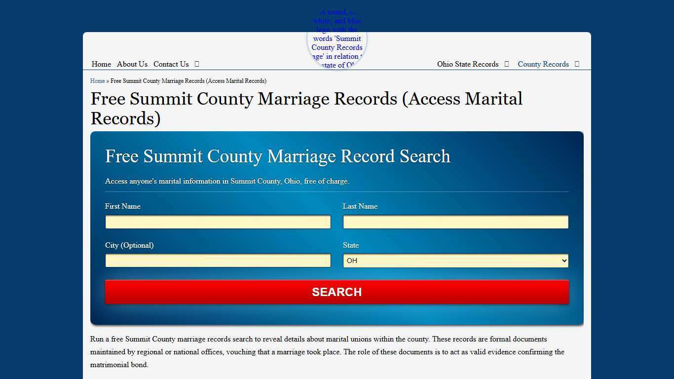 Free Summit County Marriage Records (Access Marital Records)
